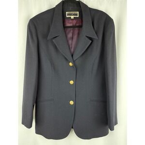 Suitables by Bonnie Brownfield Vintage Blazer Wool‎ Gold Button Career Jacket 12